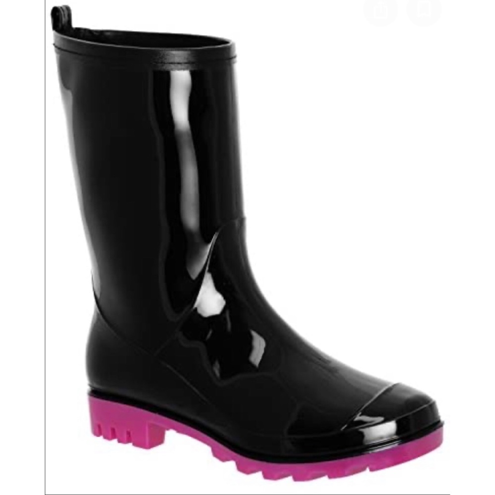 Daisy Fuentes Ladies Mid Calf Rain Boots Size 6